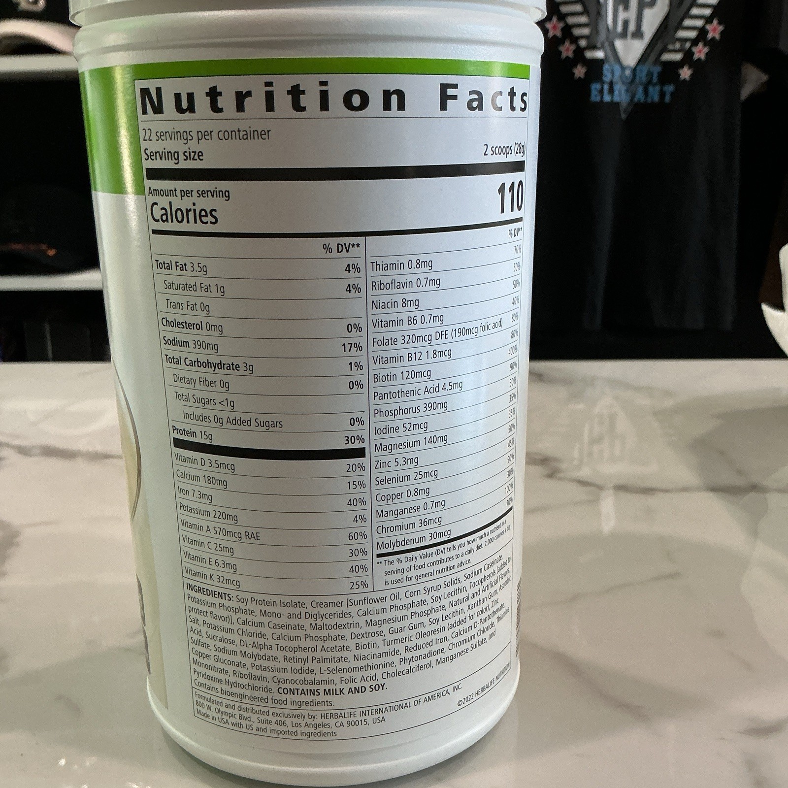 Herbalife Protein Drink Mix Vanilla Energy Nutrition Supplement 21.7oz