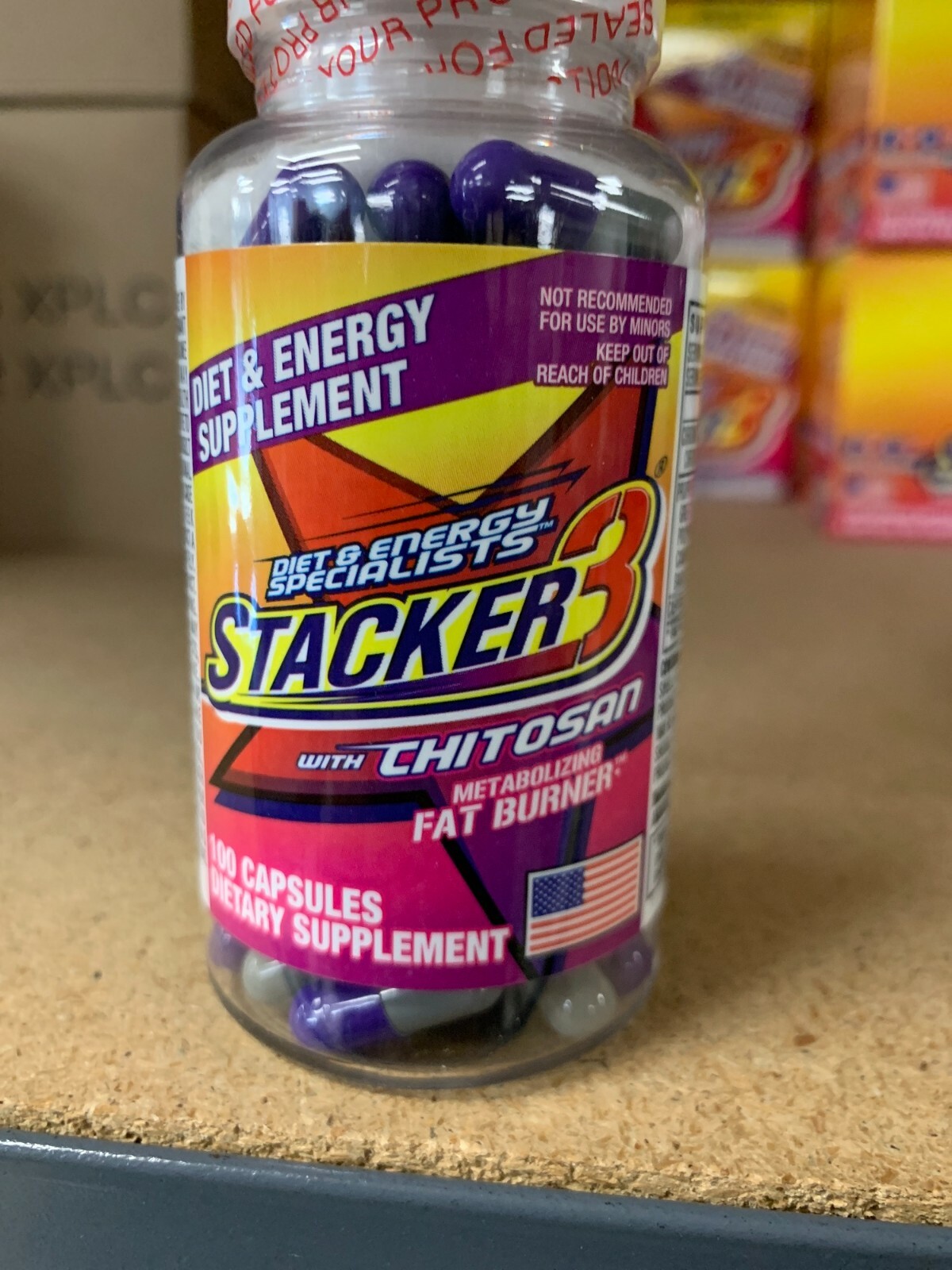 Stacker -3- 100ct Weight Loss & Energy Dietary Supplement Free Fast Ship