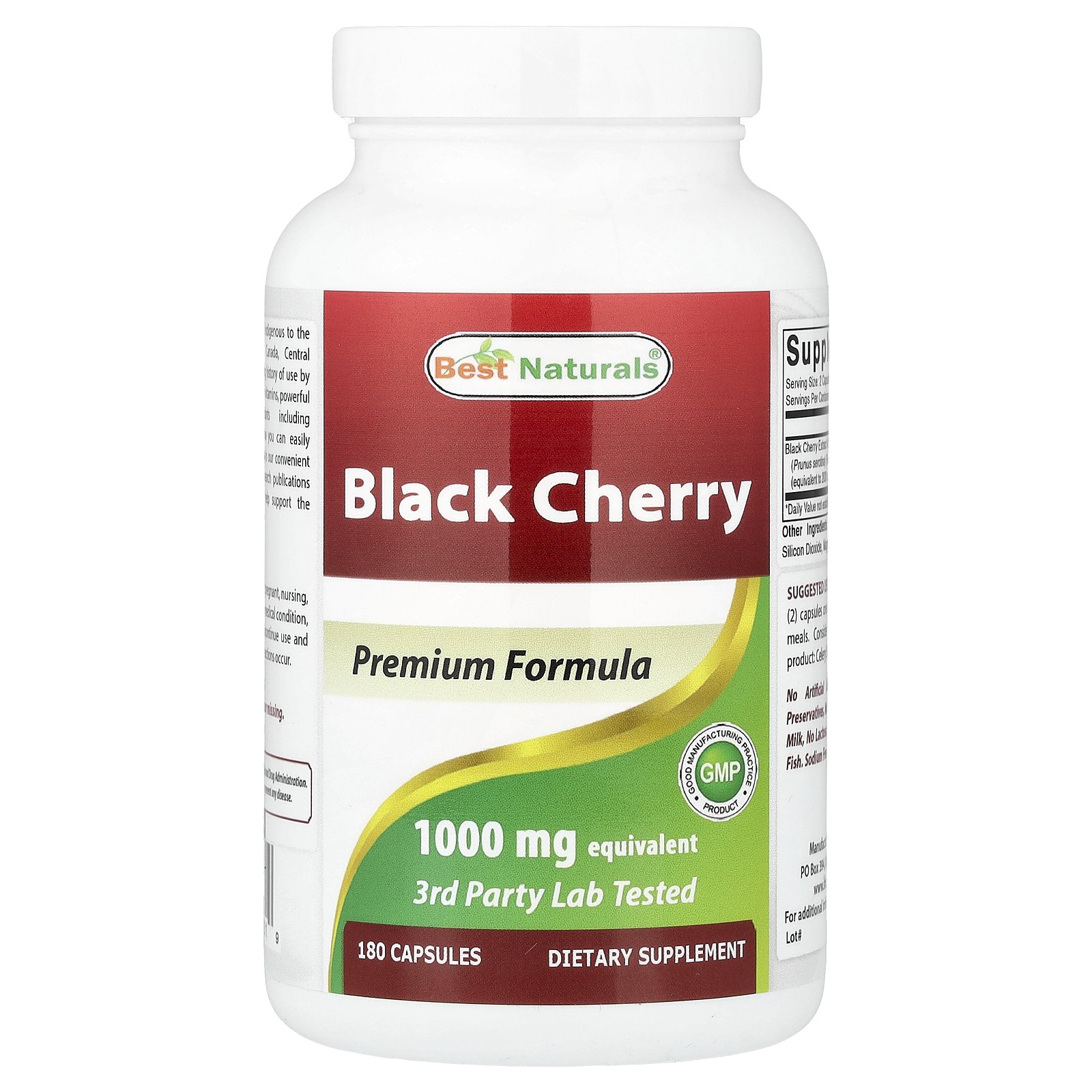 Black Cherry, 1,000 mg, 180 Capsules
