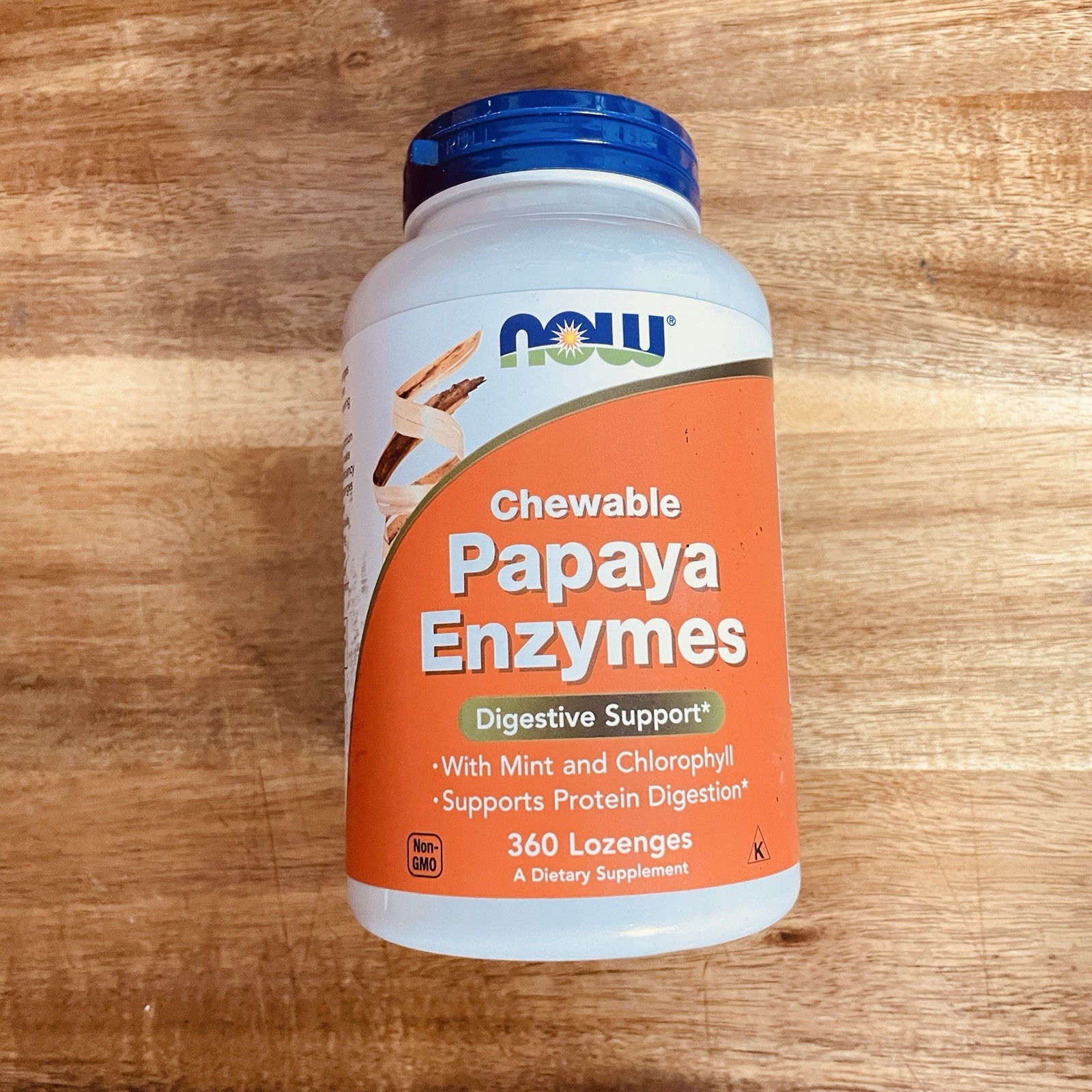 Now Foods Papaya Enzymes Chewable 360 Lozenges 09/2026