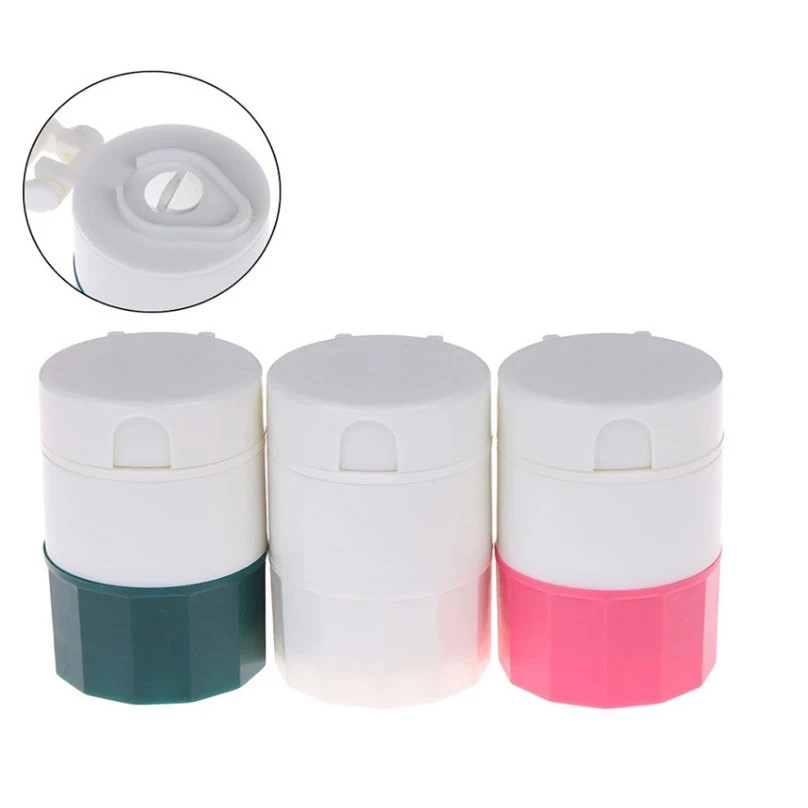 Pill Crusher Cutter and Grinder Combo with Drinking Cup Storage by easycare