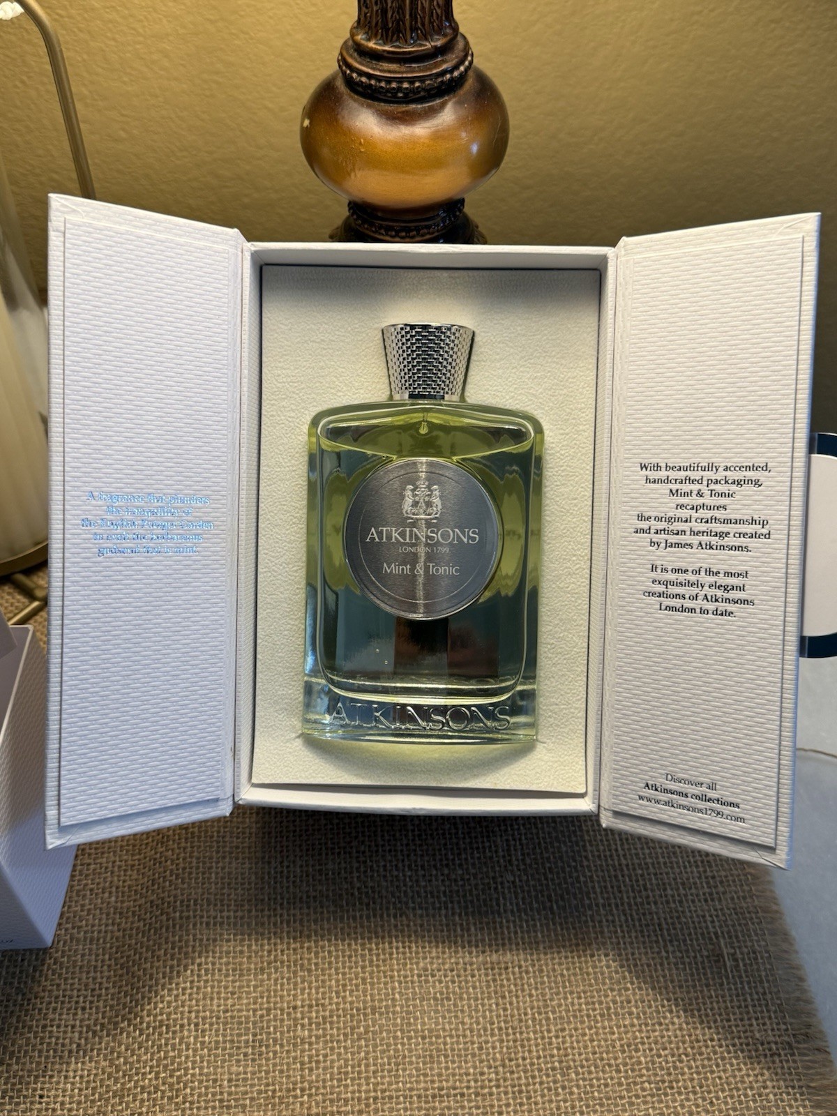 **Atkinsons Mint & Tonic 3.3oz. Eau de Parfum in Full Packaging – Open Box**