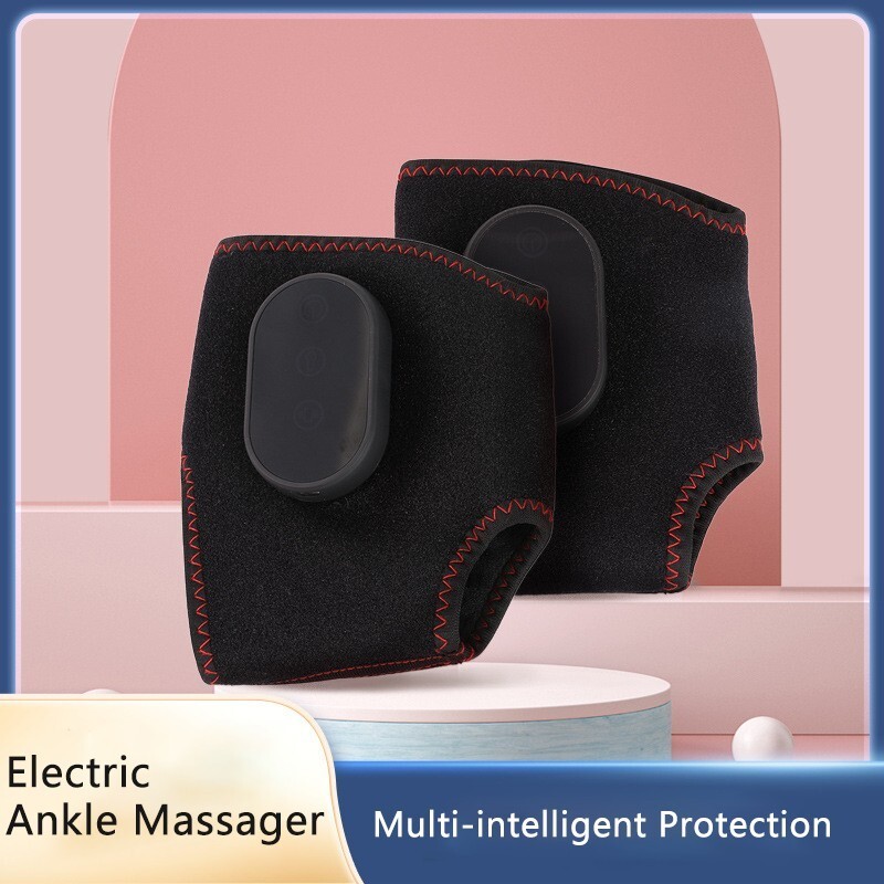 Pair Electric Foot Ankle Massager Pain Relief 3 Modes Vibration Hot Compress