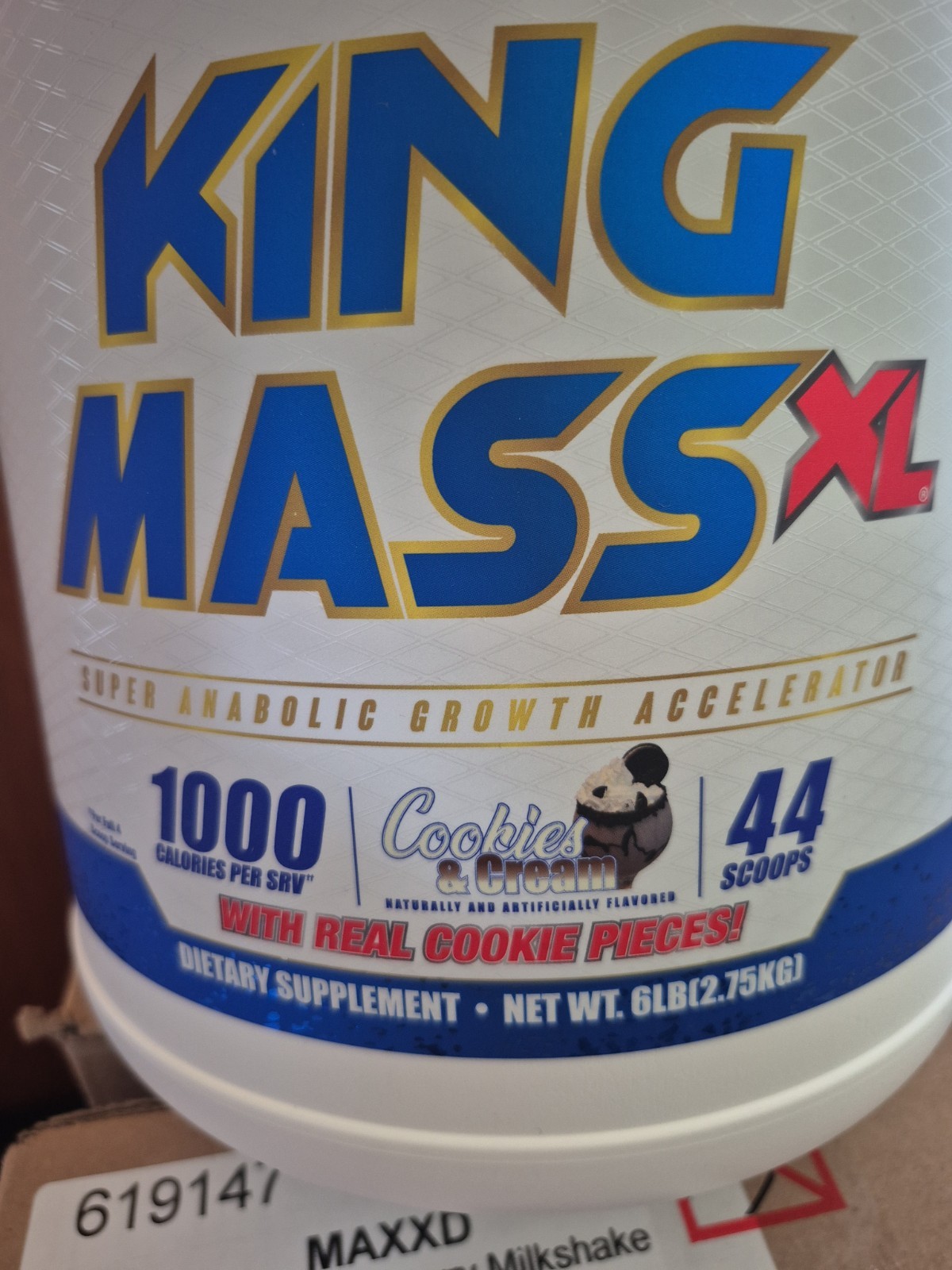 King Mass XL Ronnie Coleman Signature 60g Protein Cookies & Cream 6 LB 8/2026