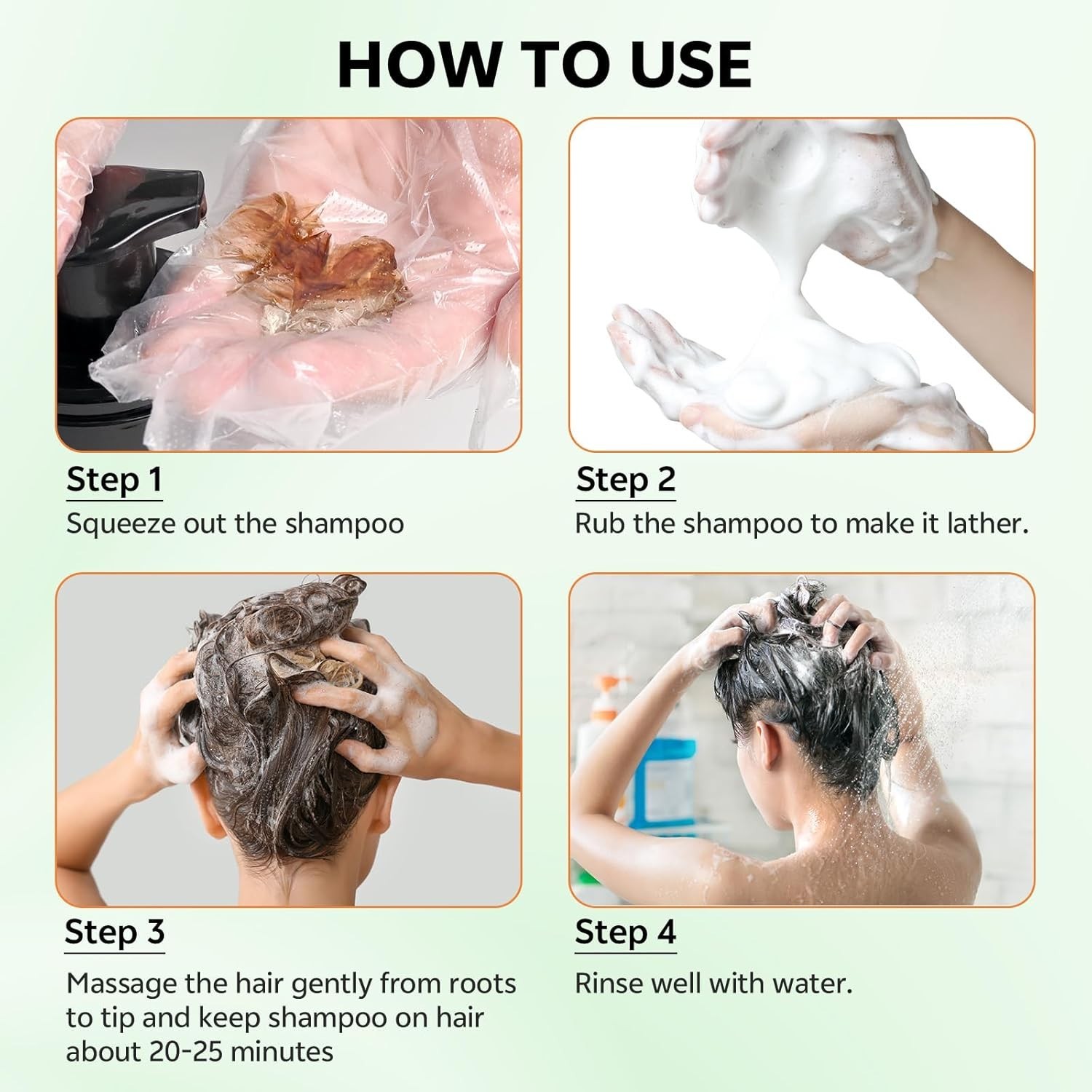 Black Hair Dye Shampoo 3 in 1, 150ML Hair Color Shampoo for Women Men Gray Cover