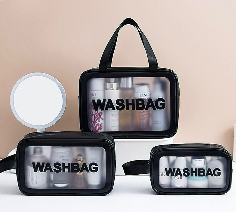 Transparent Makeup Bag Women PVC Waterproof Dust-proof Cosmetic Storage Case