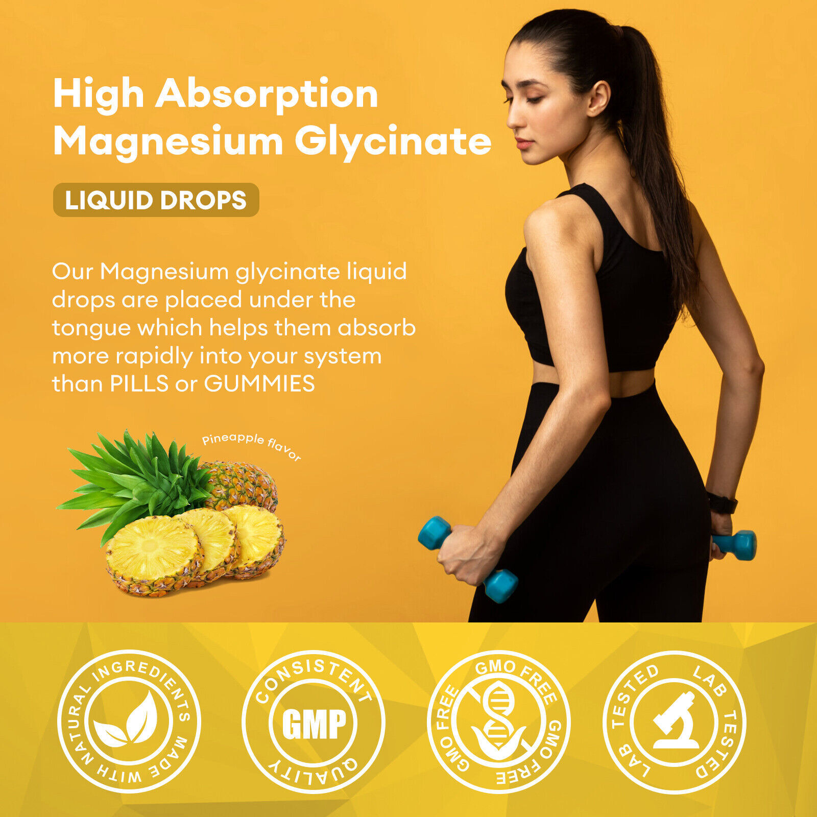 Premium Magnesium Liquid Drops,Magnesium Glycinate,Improve Sleep Anxiety Relief