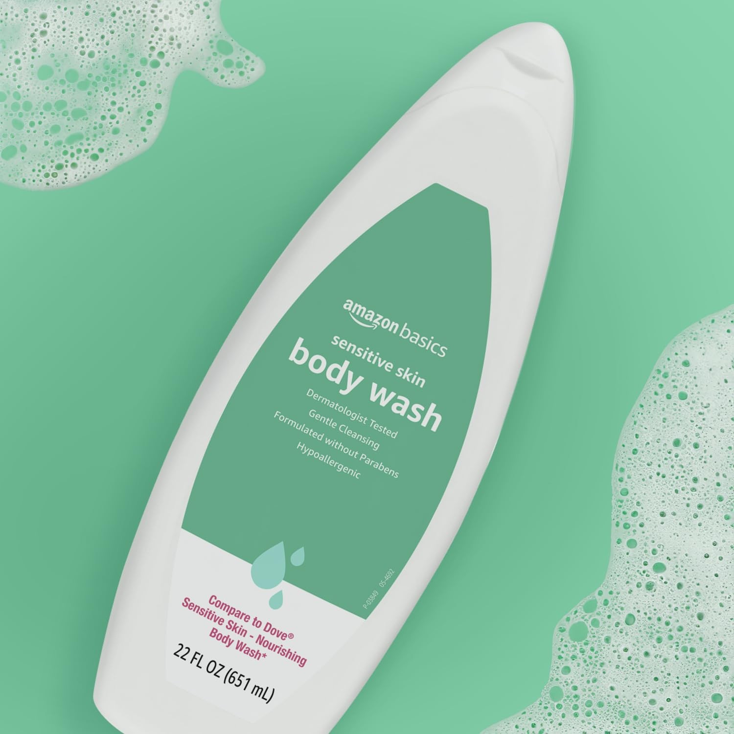 Amazon Basics Hypoallergenic Body Wash for 22 Fl Oz (Pack of 1), White