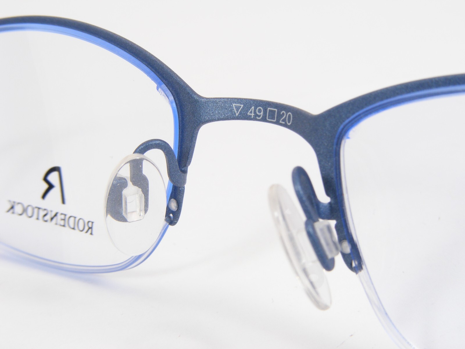 Vintage RODENSTOCK R4328 D Matte Blue UNIQUE RARE TITANIUM EYEGLASSES 49-20-140