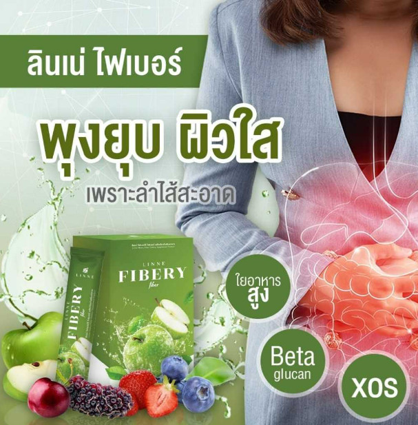 Linne Fibery Fiber Green Apple Detox Drink Help Excretion Delicious Healthy x 6