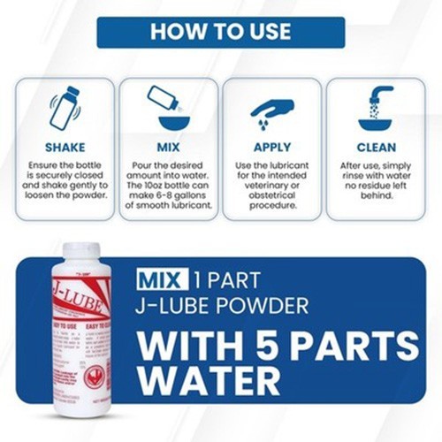 JorVet J-Lube Powder Lubricant | Easy-Mix Formula, Non-Irritating & Mess-Free…