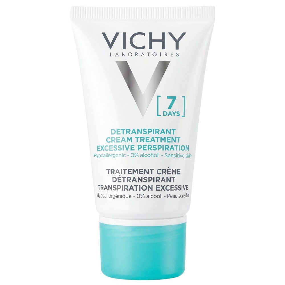 Vichy 7 Days Anti Perspirant Cream 30ml 2 Pack Sensitive Skin 0% Alcohol