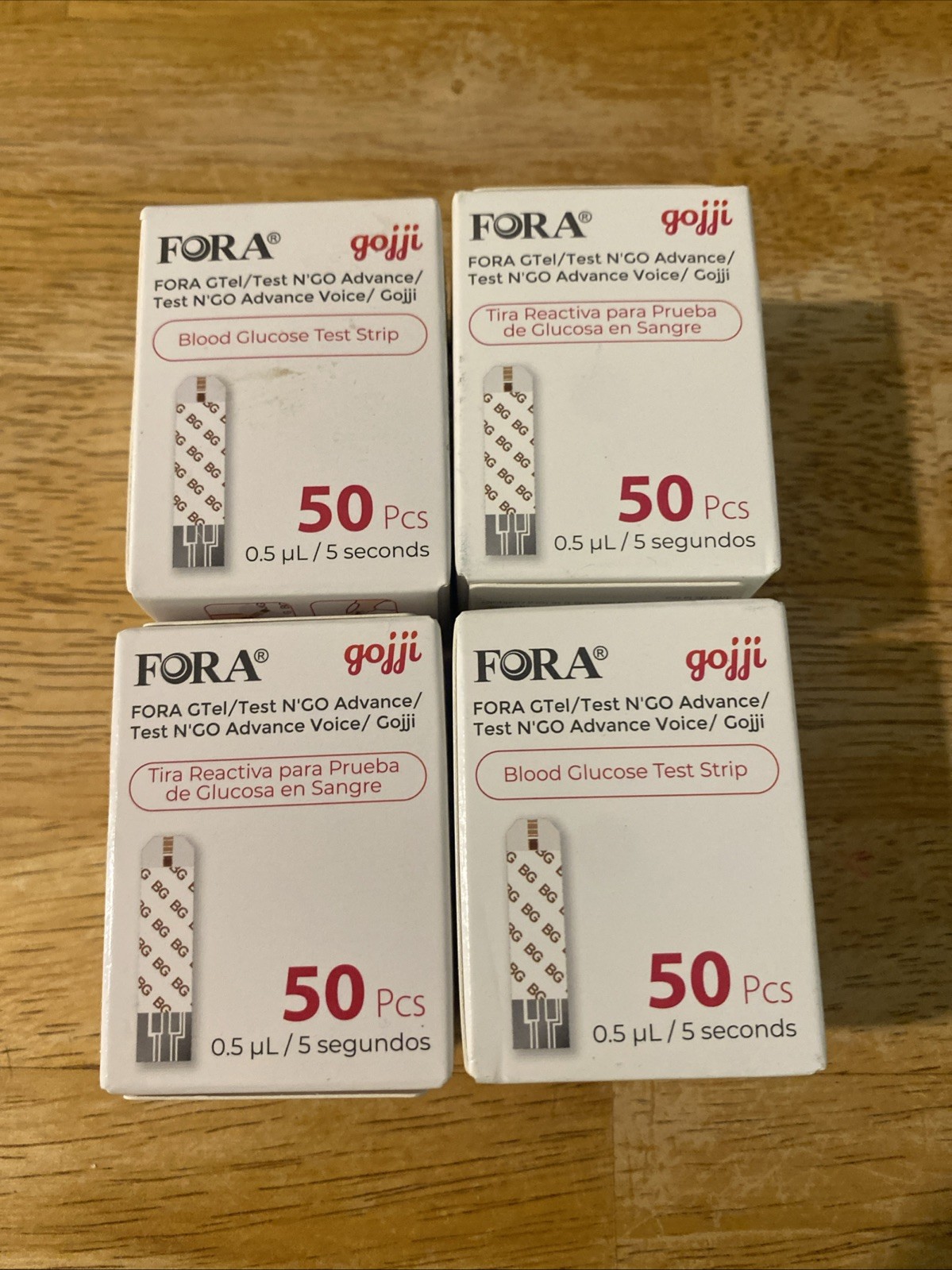 200 FORA Gojji Test N’GO Advance Blood Glucose Strips Exp. 08/2024 NEW IN BOX