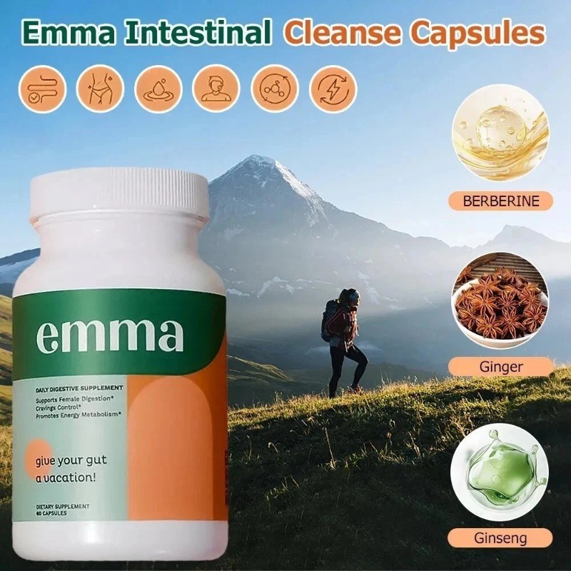 1-3 Pack Emma Gut Health Supplement for Bloating Relief & Leaky Gut 180 Capsules