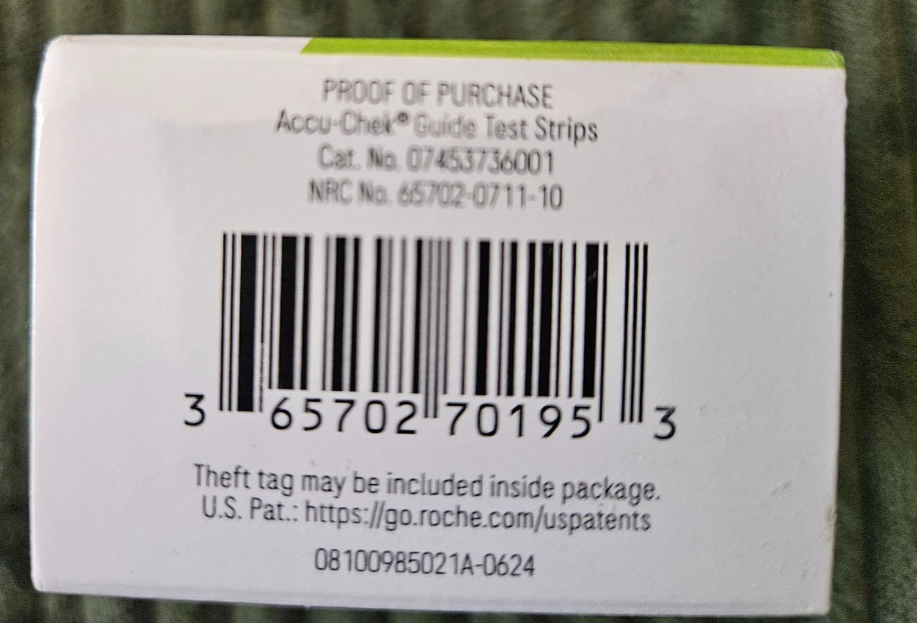 Accu Chek Guide Box 50 Diabetic Glucose Test Strips Exp.= 8/6/27