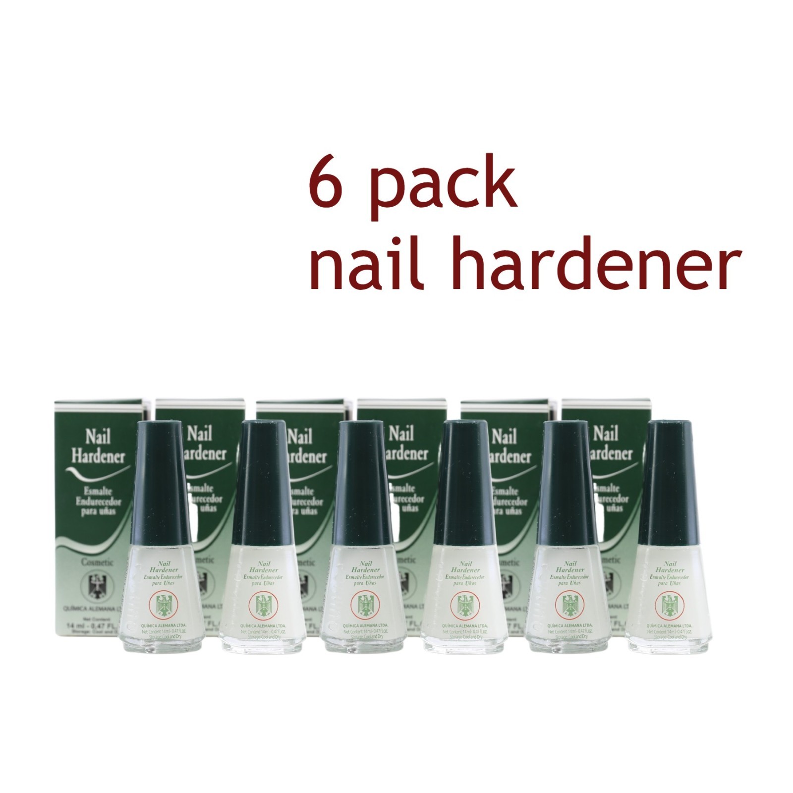 Quimica Alemana Nail Hardener 14ml (original /clear) – EXP. 11/2027( pack of 6 )
