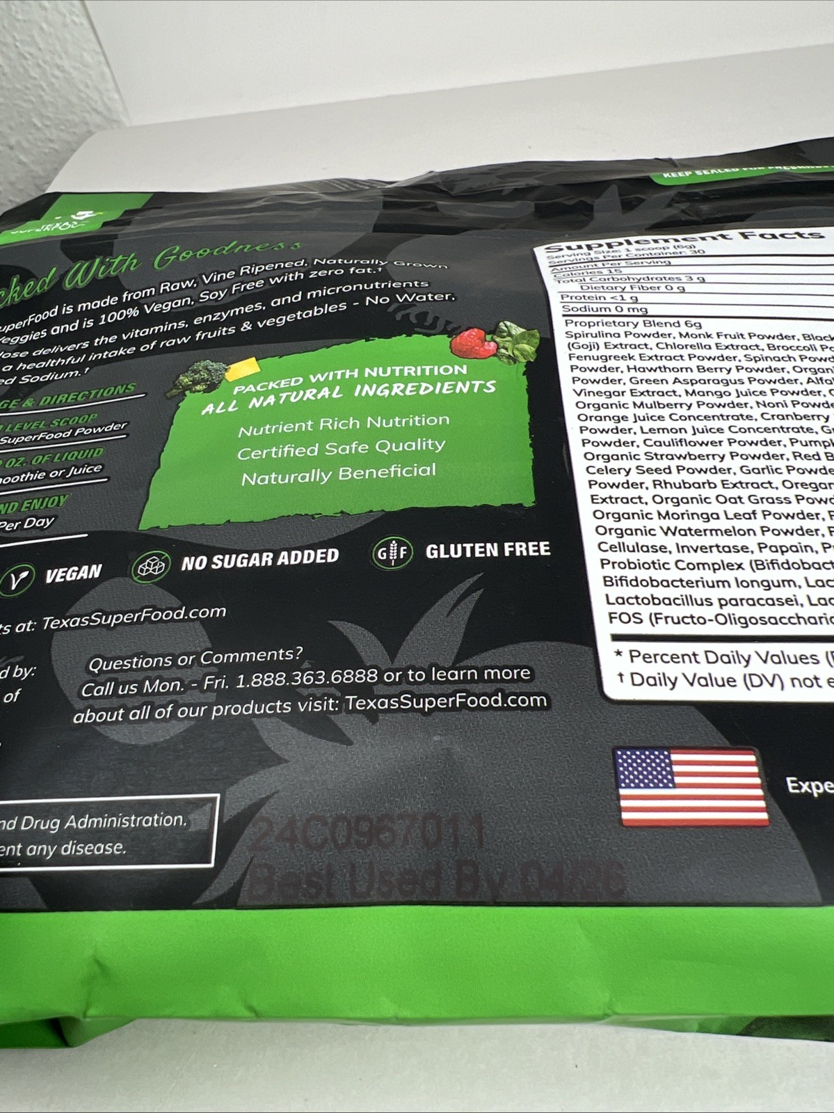 Exp 04/2026 2 – Texas SuperFood – Original Superfood (60 Total Powder Servings)