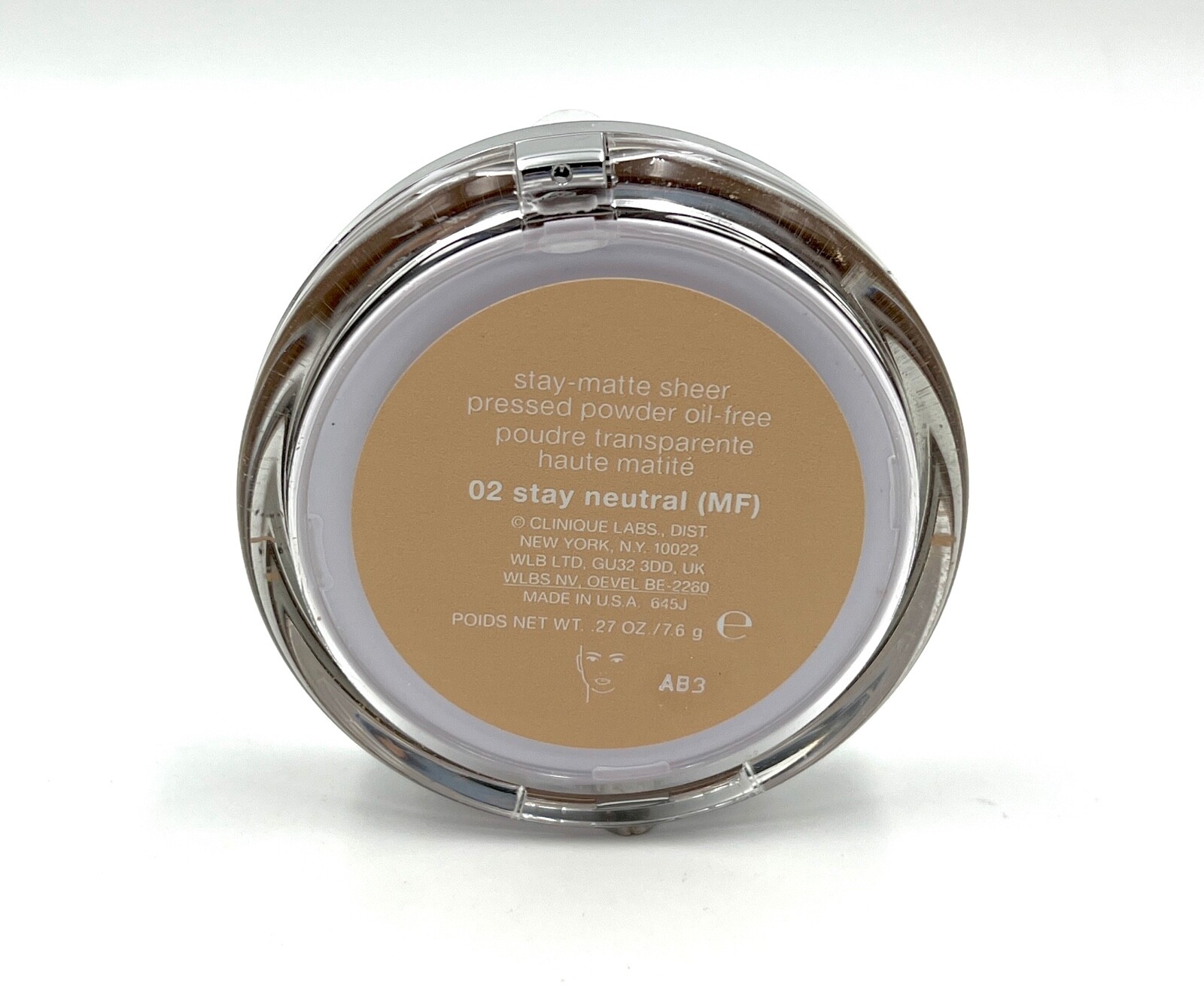 New in Box! Clinique Stay-Matte Sheer Pressed Powder Oil Free ~ 02 Stay Neutral