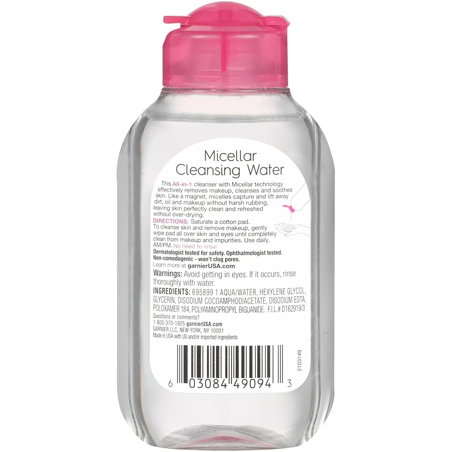 Garnier Micellar Cleansing Water Makeup Remover Facial Cleanser 3.4 oz All Skin