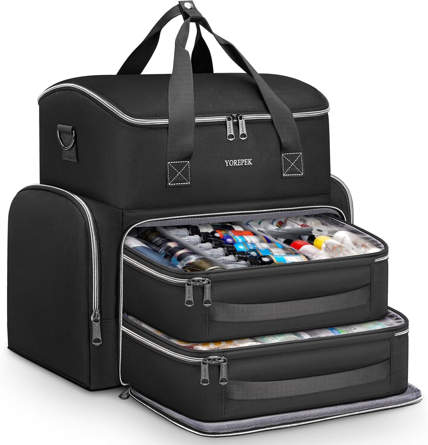 Spacious Tattoo Carrying Case with Removable Pouches for Artists on the Go