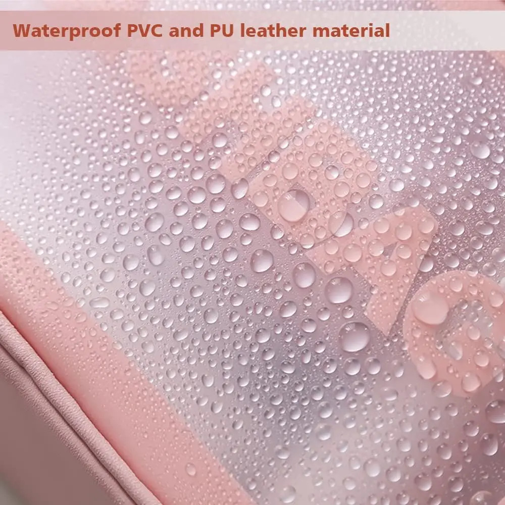 Large Capacity Dust Proof Make Up Storage Handbags PVC Fashion Transparent