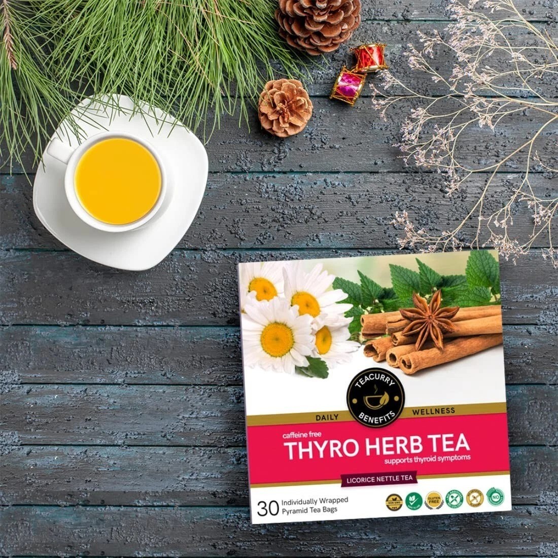 Thyroid Tea Bags(30 Tea Bags, 1 Month Pack) Helps With Thyroid Support