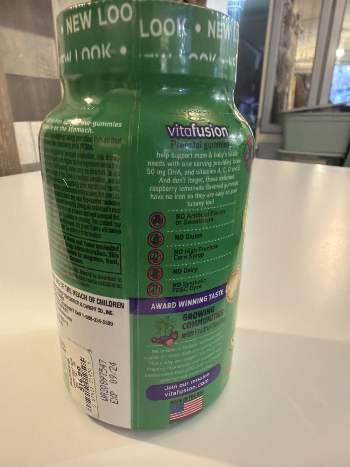 VitaFusion Prenatal Gummy Vitamins 90 Gummies Rasp. Lemonade (exp. 09/2024)