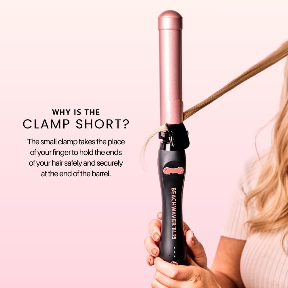 The Beachwaver Co. B1 Rotating Curling Iron – Pink Sunset | Automatic 1-Inch Cer