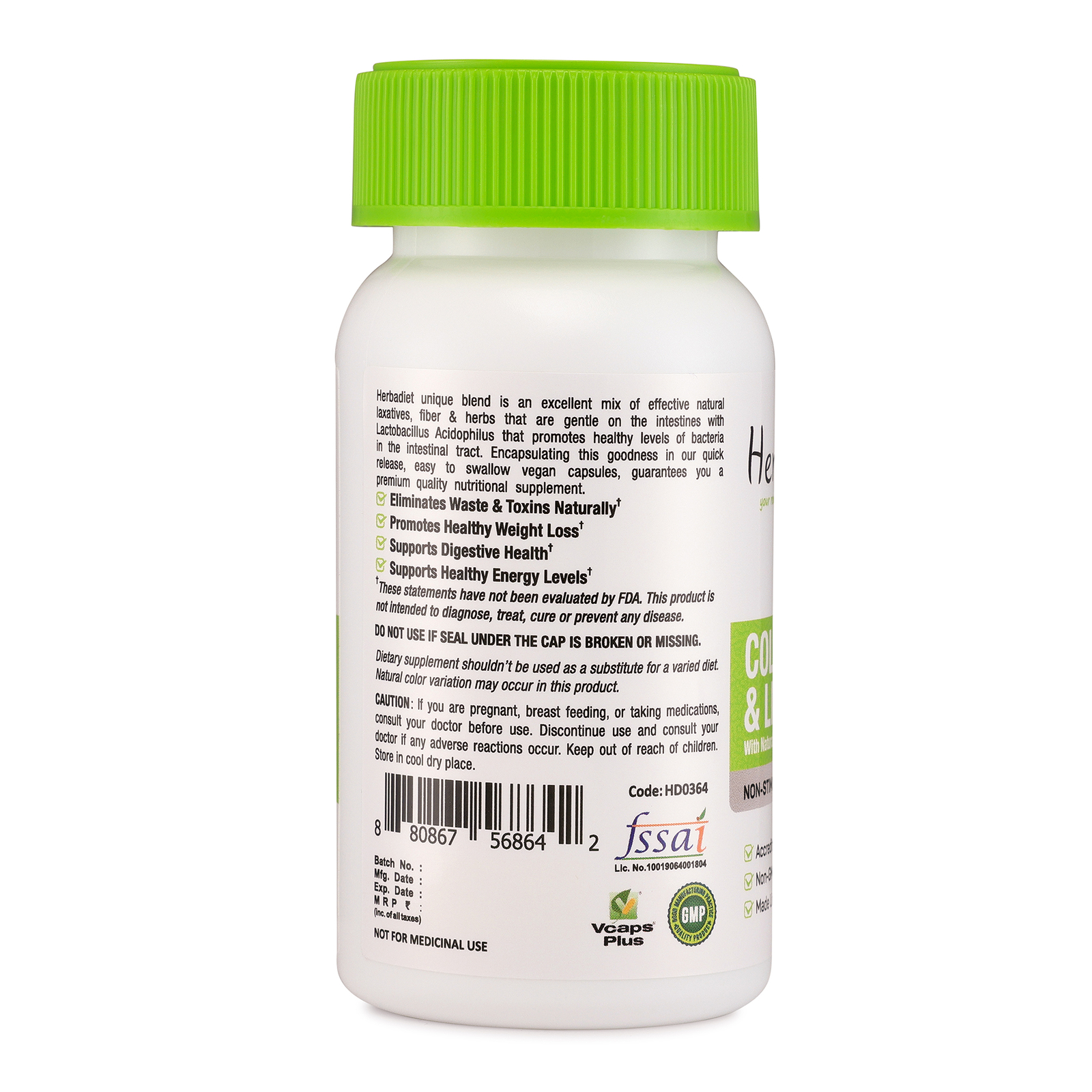 Colon Cleanse Detox Probiotic Weight Loss Slimming Diet Pills Fat Burn Capsules