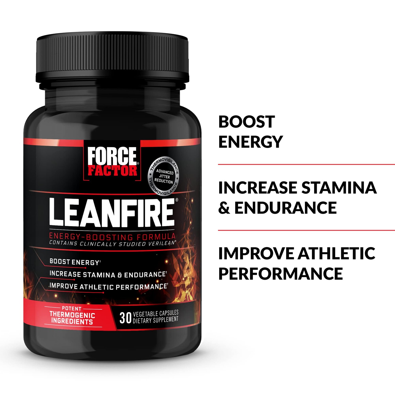 Pre Workout Energy Pills Green Tea Extract Caffeine 30 Count Force Factor Build