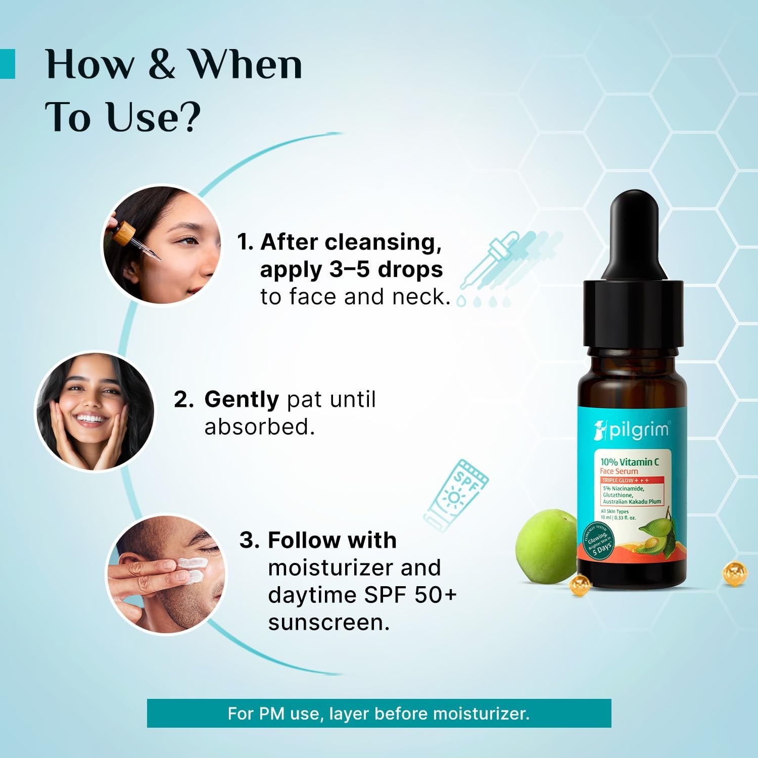 Pilgrim 10% Vitamin C Face Serum For Daily Brightness 10 ml