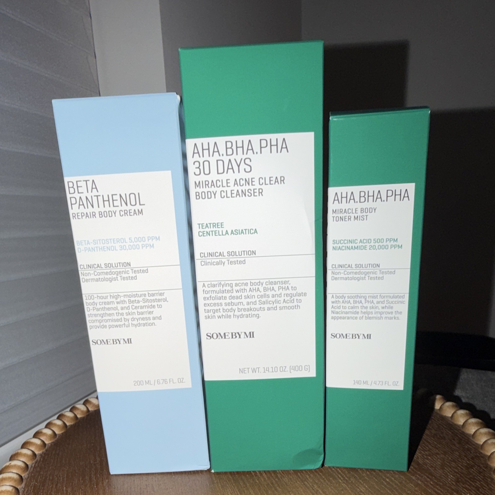 SOME BY MI AHA.BHA.PHA 30 Days Body Acne Set Cleanser/Mist/Cream 3pc
