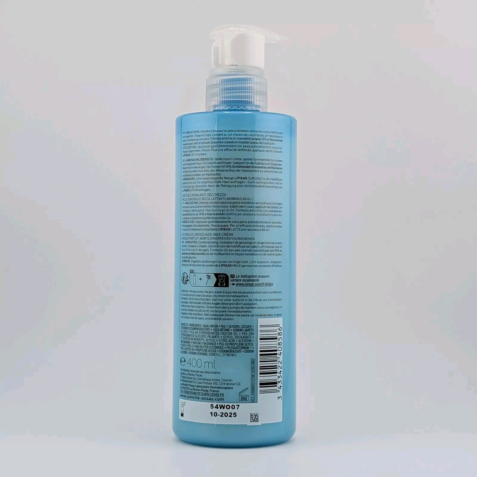 La Roche Posay Lipikar Surgras Concentrated Shower-Cream 400ml Exp.10/2025