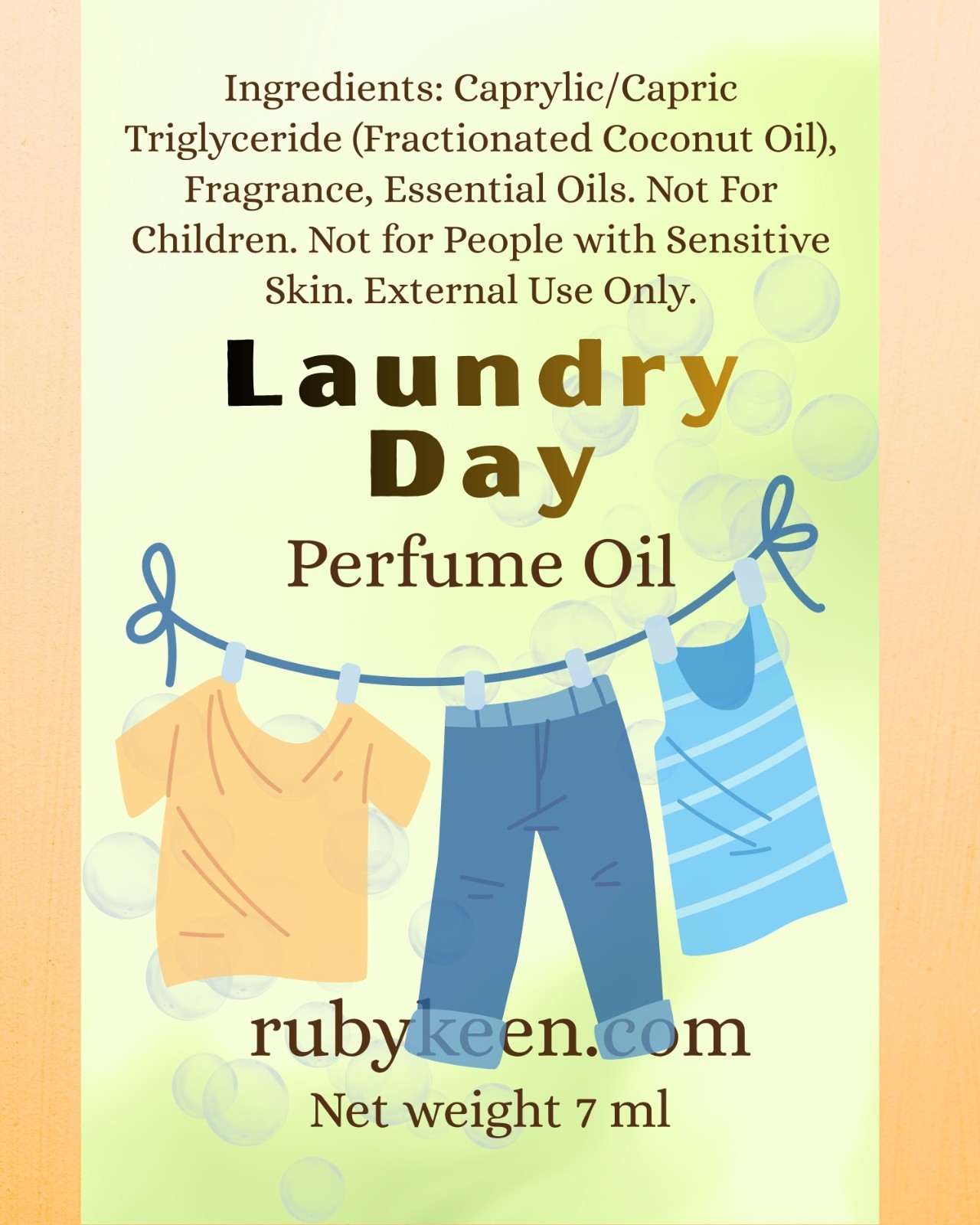 Laundry Day Perfume Oil | Fresh Rain & Cotton Fragrance | Clean Linen Scent