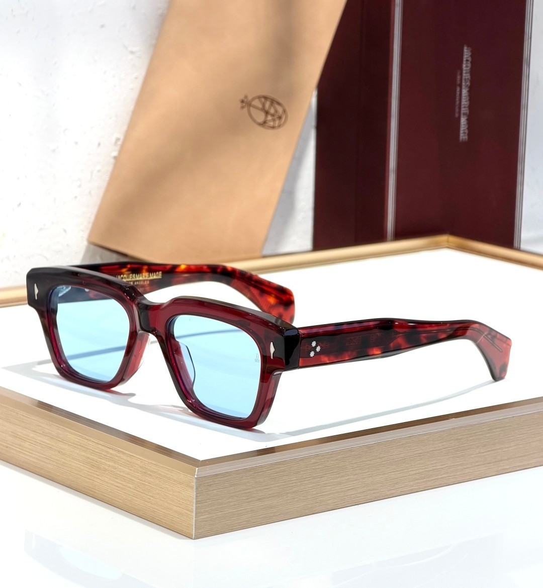 JACQUES MARIE MAGE Fellini 10mm Acetate Sunglasses Classic Havana Yellow Lens 51