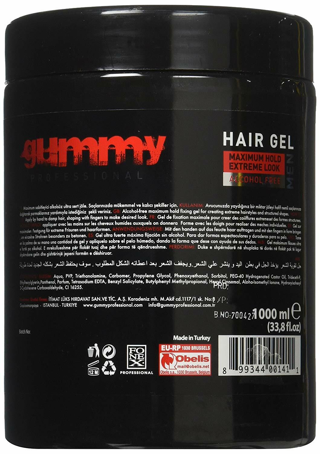 Fonex Gummy Hair Gel 33 oz Max Hold Extreme Look FAST Shipping