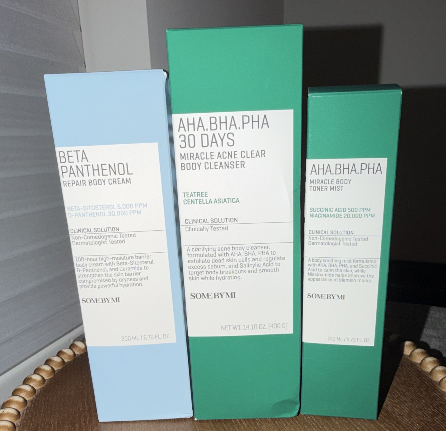 SOME BY MI AHA.BHA.PHA 30 Days Body Acne Set Cleanser/Mist/Cream 3pc
