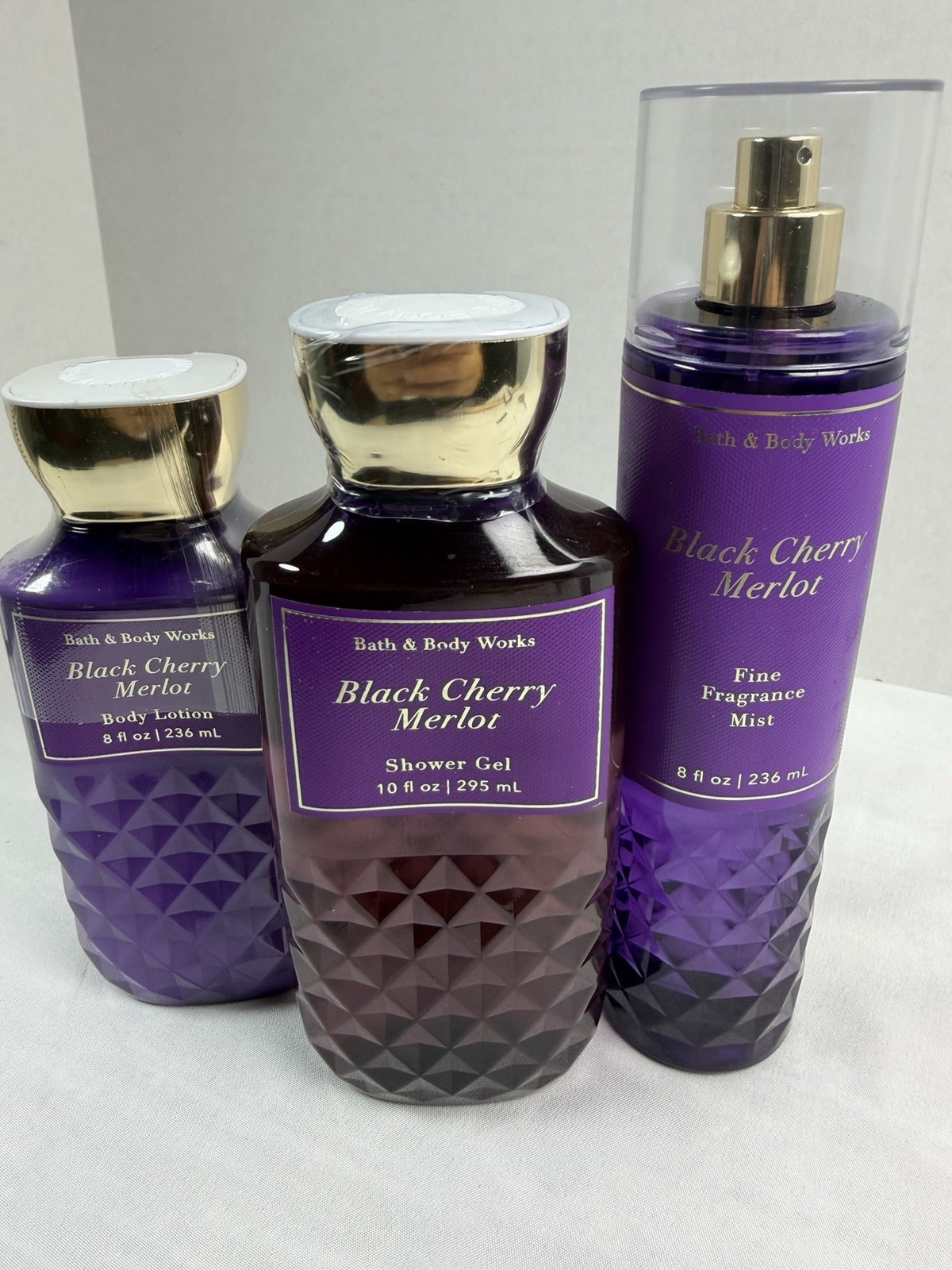 3 BATH & BODY WORKS BLACK CHERRY MERLOT Brand New Lotion/Gel/Mist Discontinued