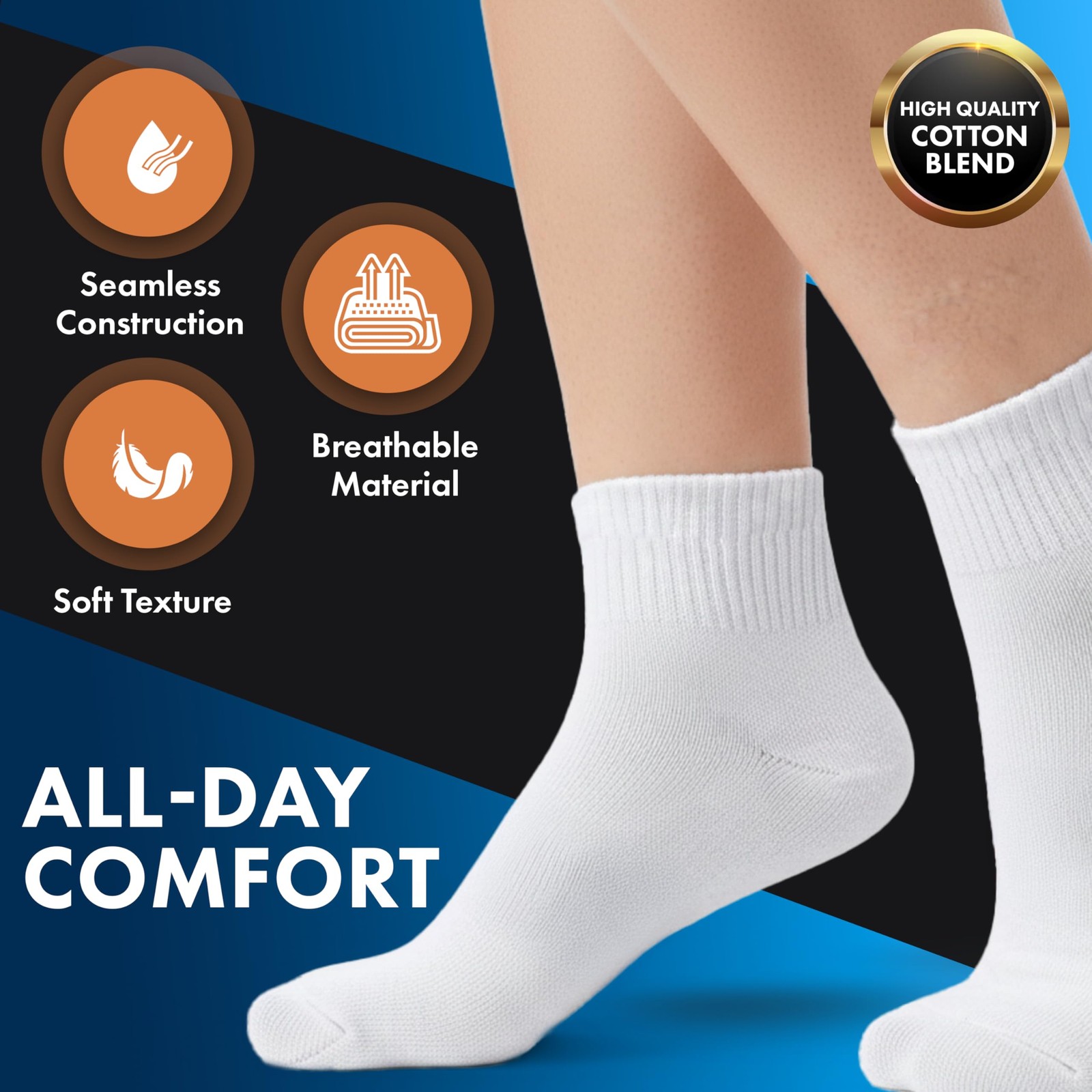 Debra Weitzner Diabetic Crew Socks Mens Womens Non-Binding Socks Loose Fit 12