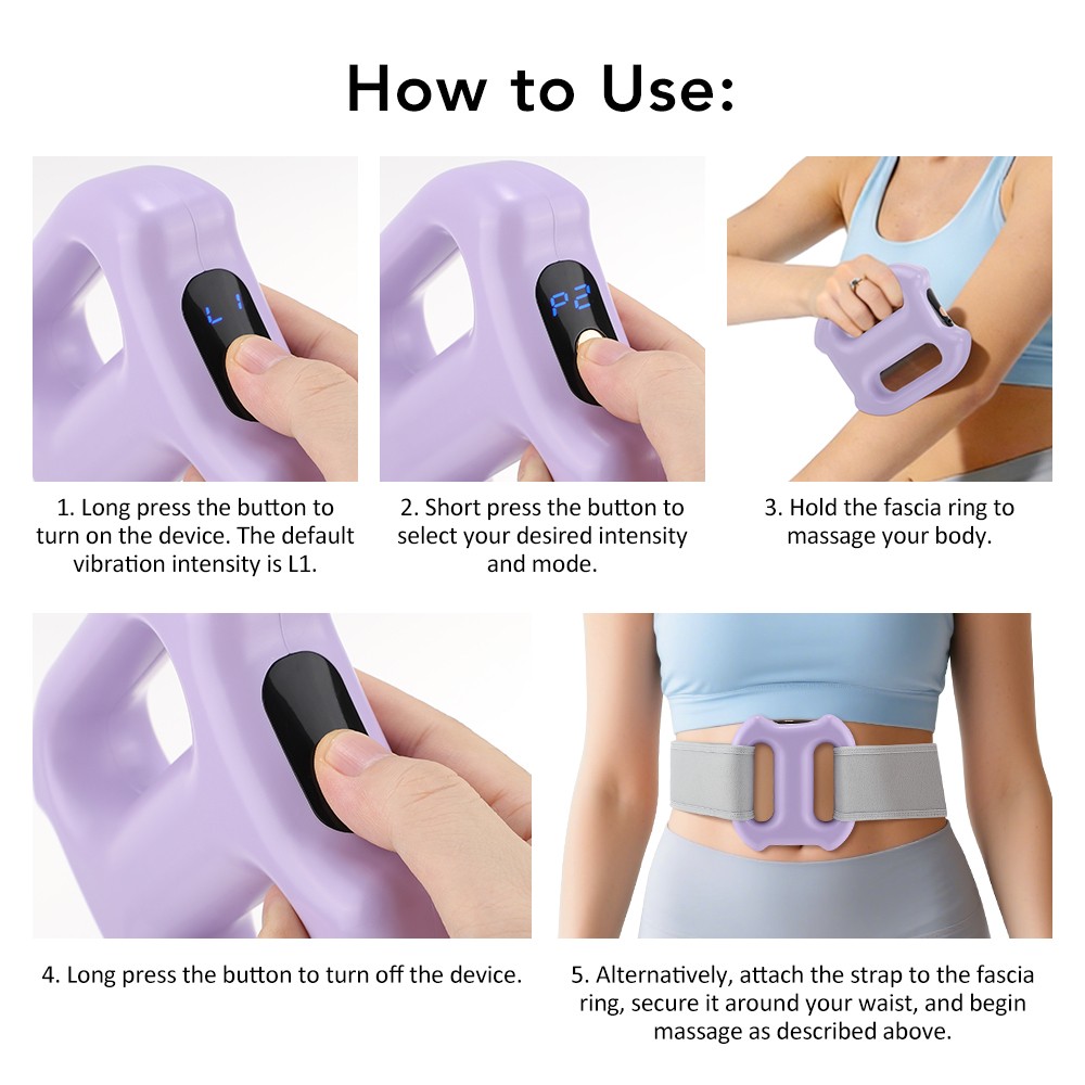 Full-Body Fascia Dual Ring Fascia Massage Ring w/Belt For Fat Burning & Shaping