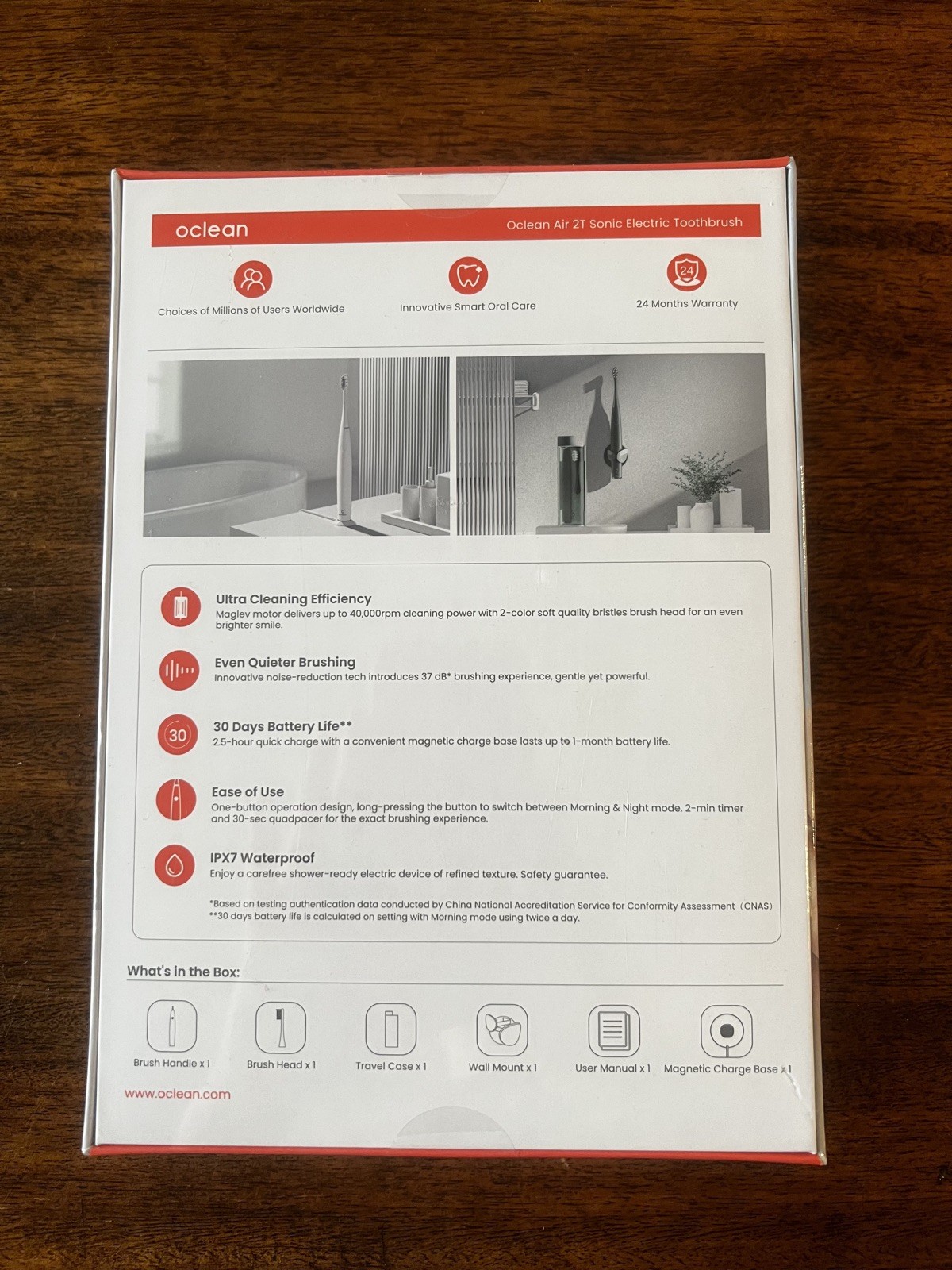 Oclean Endurance Sonic Electric Toothbrush with 30 Days Battery Life, New