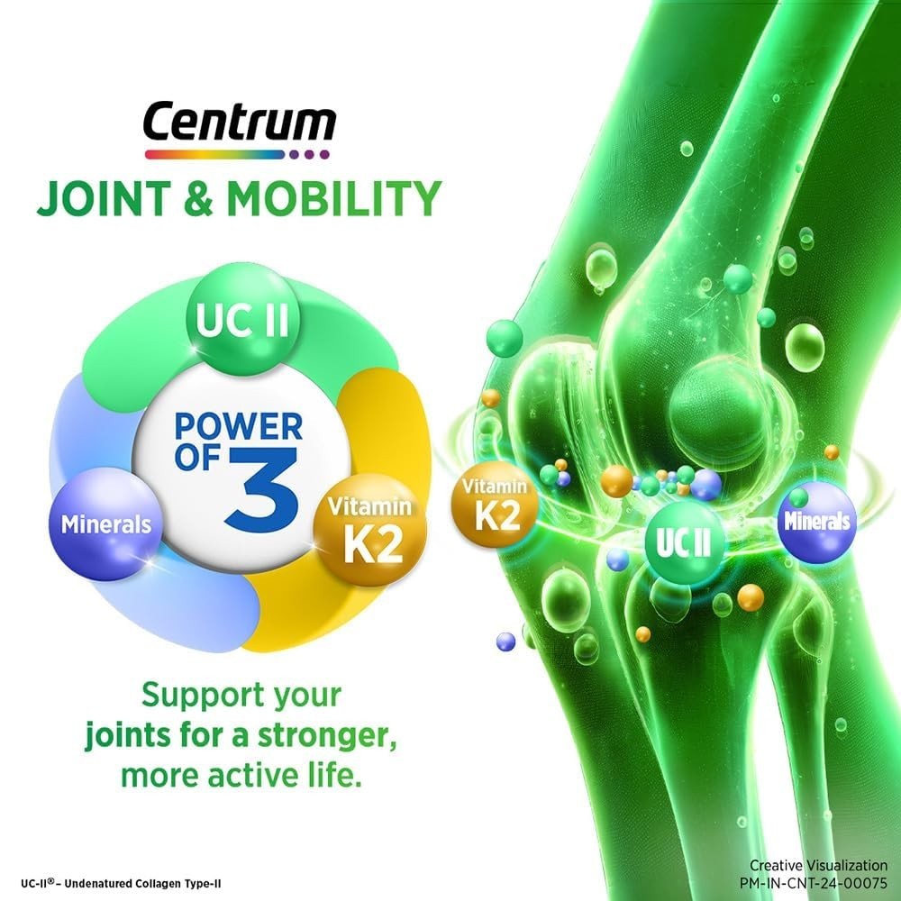 Cent.rum Joint Mobility Caps 10Ct UC-II Collagen Bone Support