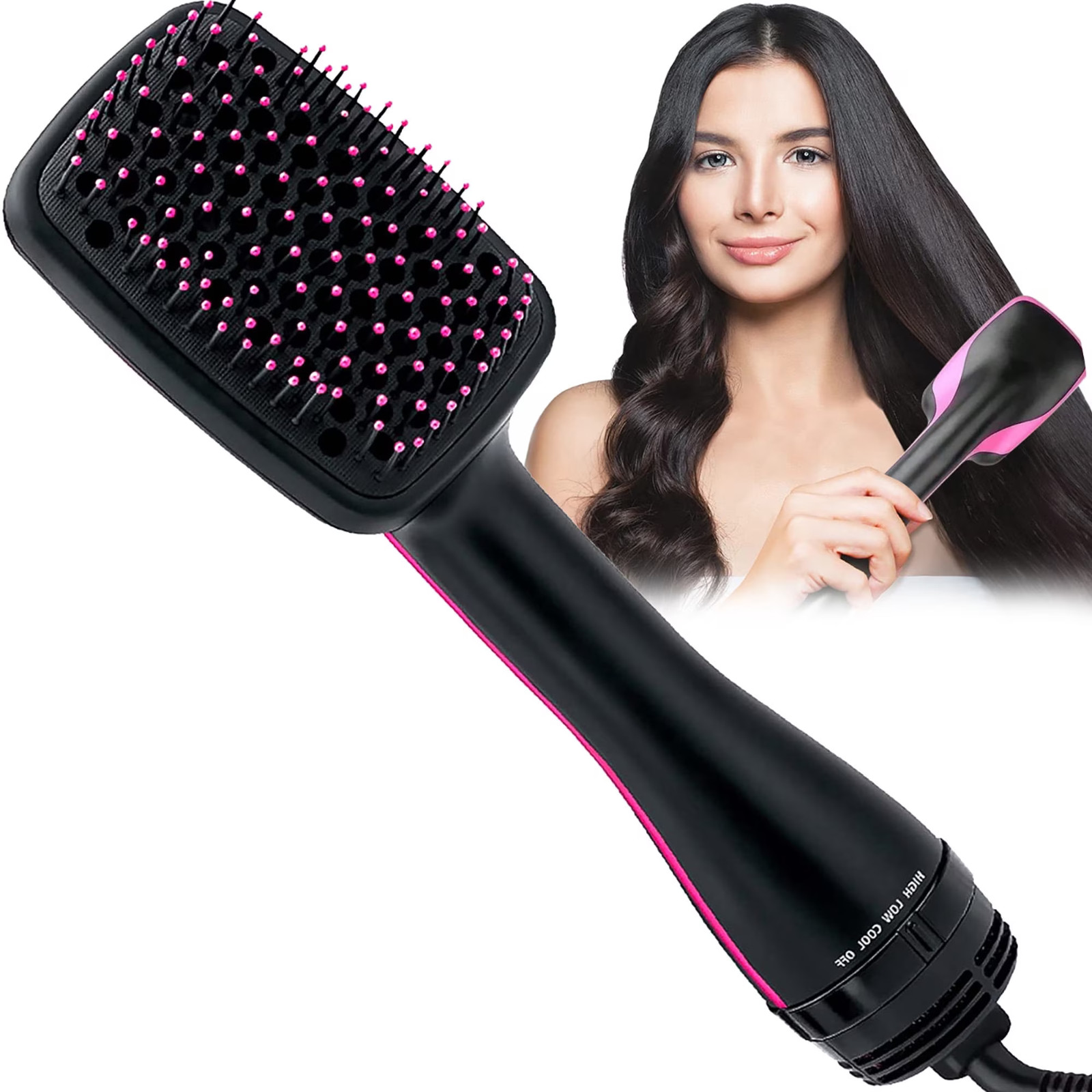 Morfone 2-in-1 Hair Dryer Brush Volumizer Ionic Styler FREE SHIP