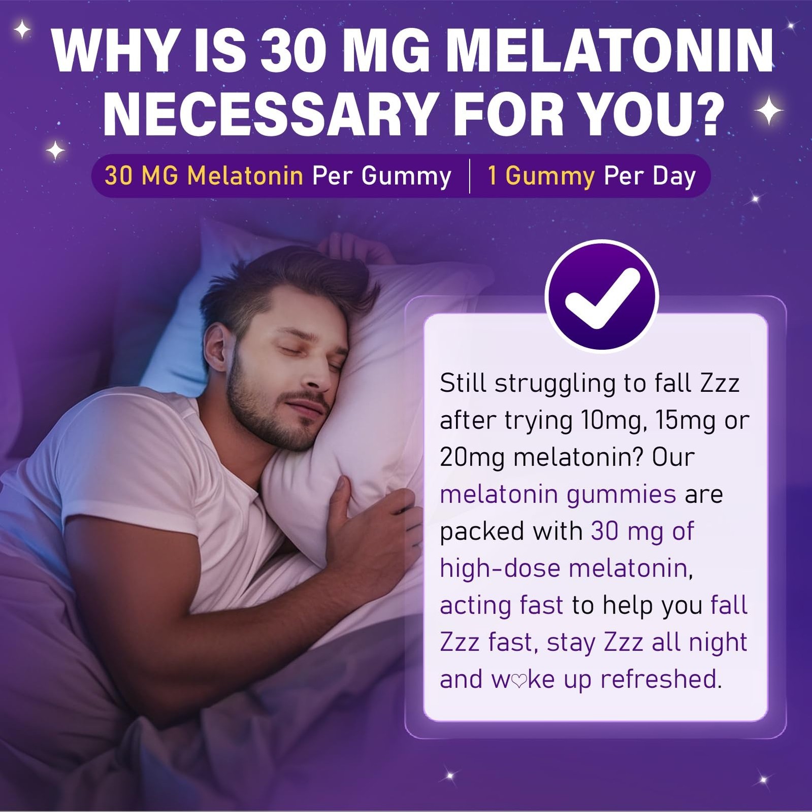 Veyttisy Melatonin 30mg Gummies For Adults – Sugar Free Sleep Aid Max Strength