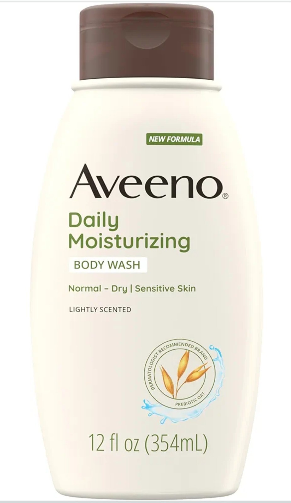 2 Aveeno Daily Moisturizing 18 fl. oz. Body Washes w Prebiotic Oat Light Scent