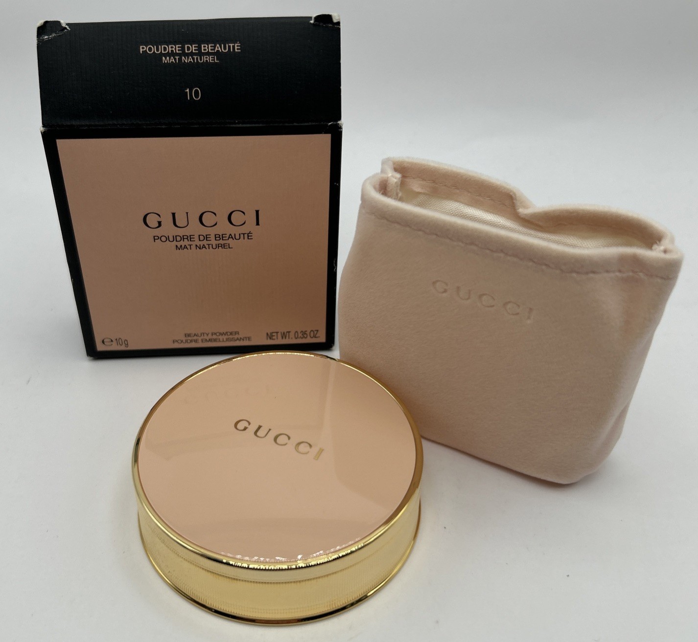 Gucci Poudre De Beaute Mat Naturel # 10 Beauty Face Powder 0.35 oz 10g NEW w/Box
