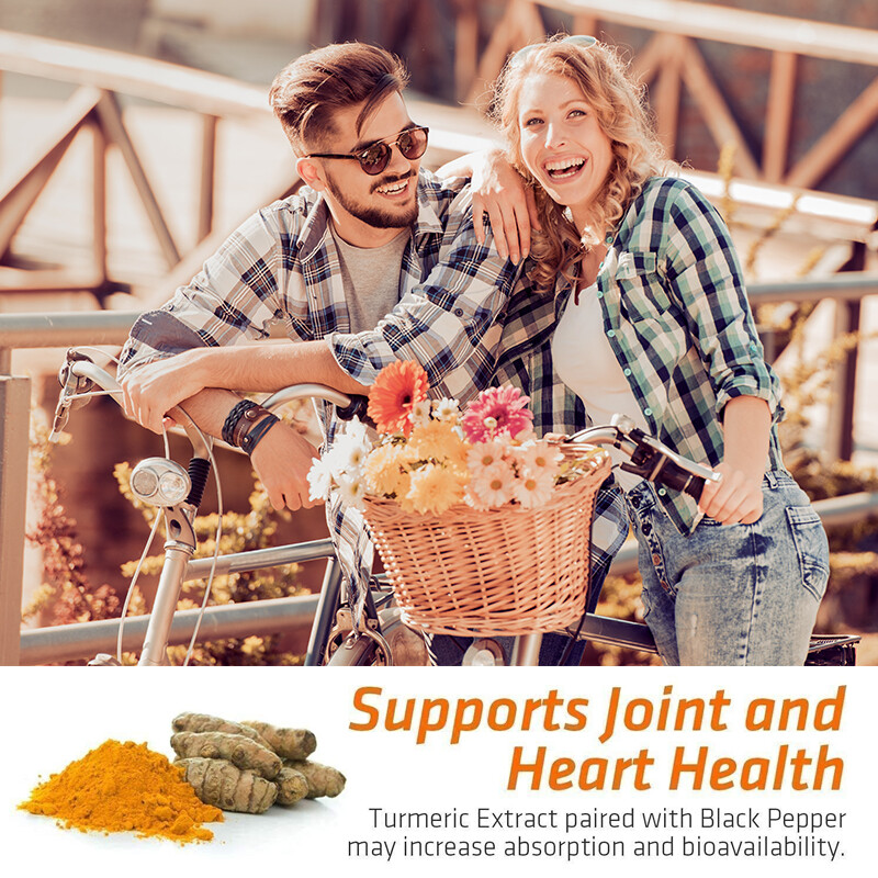 Turmeric Curcumin 95% 2000mg with BioPerine Black Pepper Extract Highest Potency