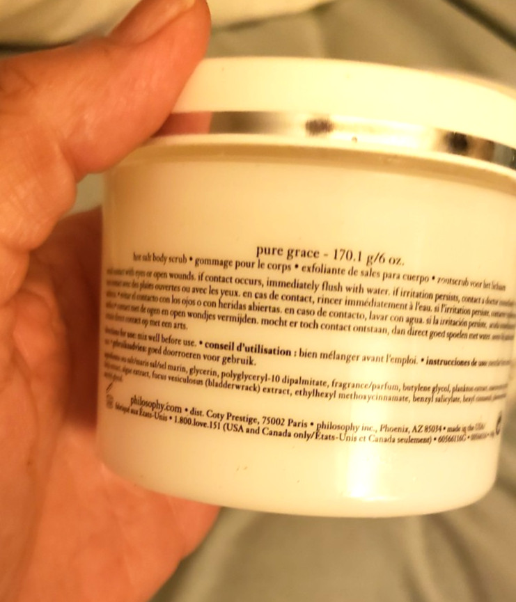 Philosophy Pure Grace 16 oz Whipped Body Creme & 6oz Hot Salt Body Scrub Unused