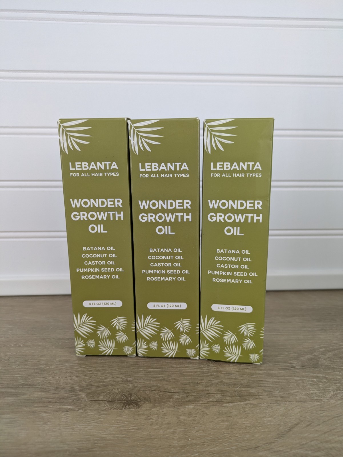 Lebanta Wonder Growth Oil, 3 PACK, 4 Oz Batana Coconut Castor Pumpkin Rosemary