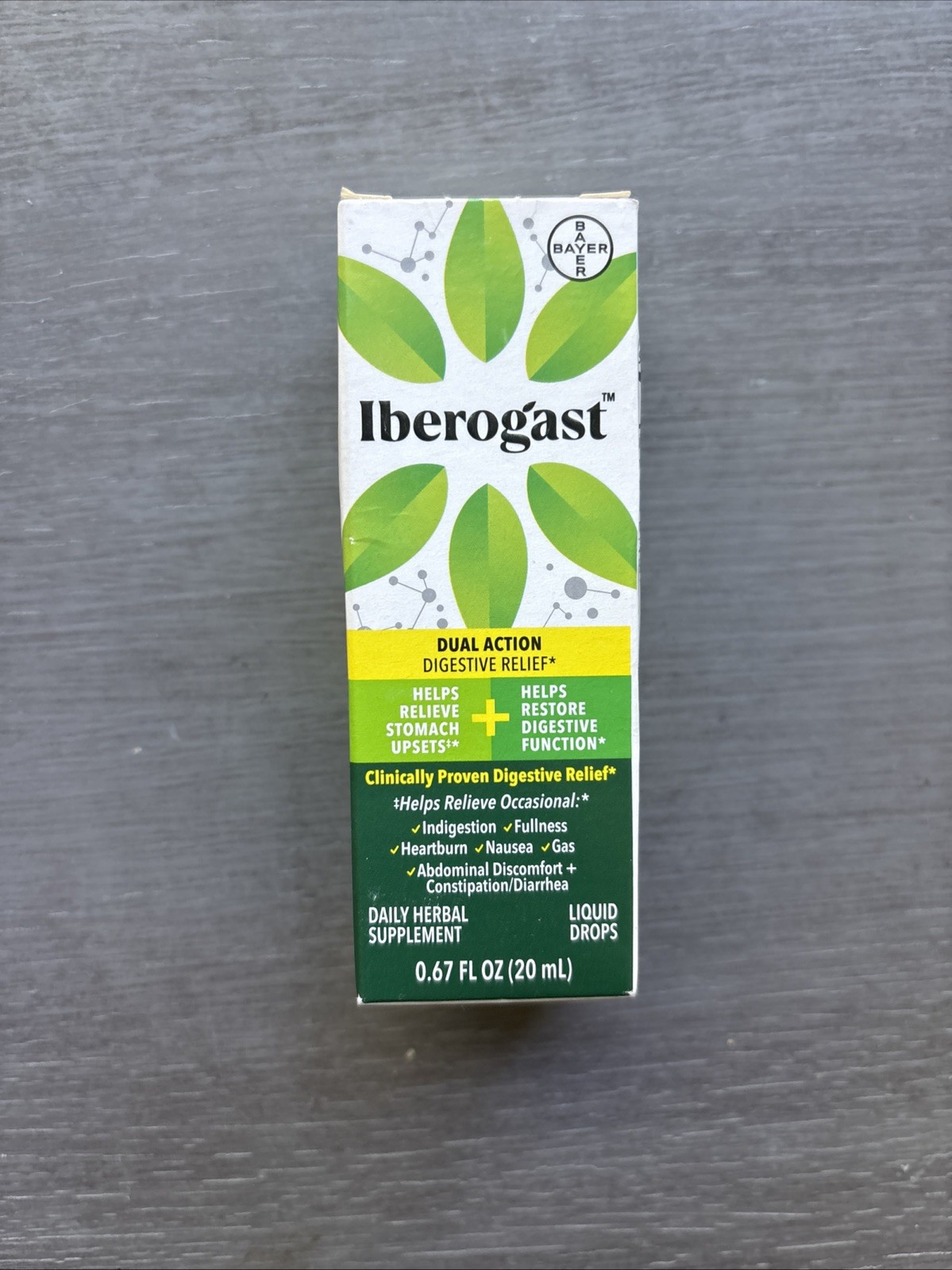 IBEROGAST Dual Action Digestive Relief .67oz LIQUID DROPS Herbal 8/2026